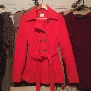 Old Navy Fleece Peacoat -Melon Color Sz M