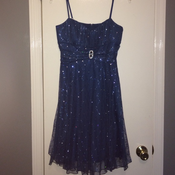 Shimmery blue formal dress