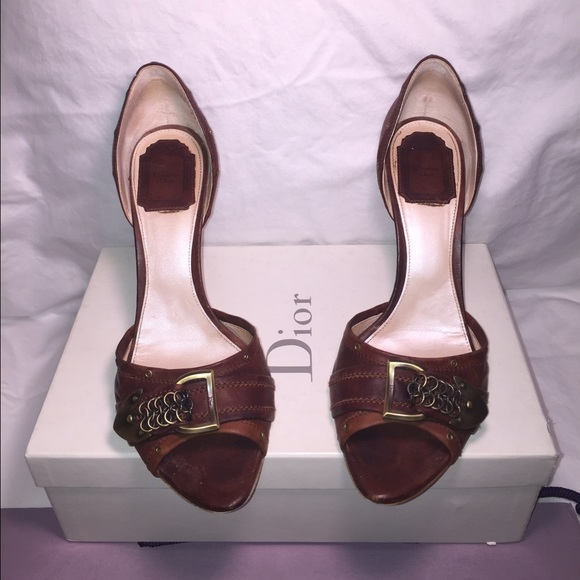 Dior Chain Dorset Saddle Leather Sandals