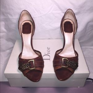 Dior Chain Dorset Saddle Leather Sandals