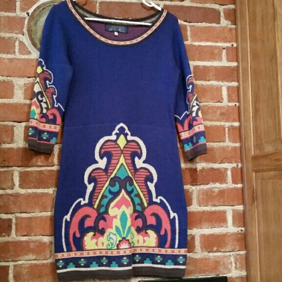 Francesca Patterned Sweater Dress