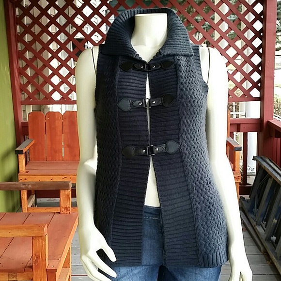 Amazing Blue Snap Front Sweater - Picture 2 of 4