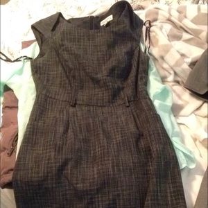 Gray cap sleeve dress