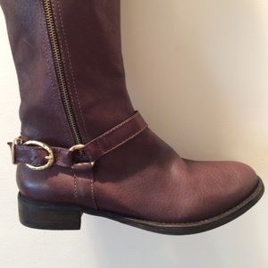 Burgundy Knee High Steve Madden Boots