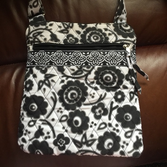 Black and white cross body