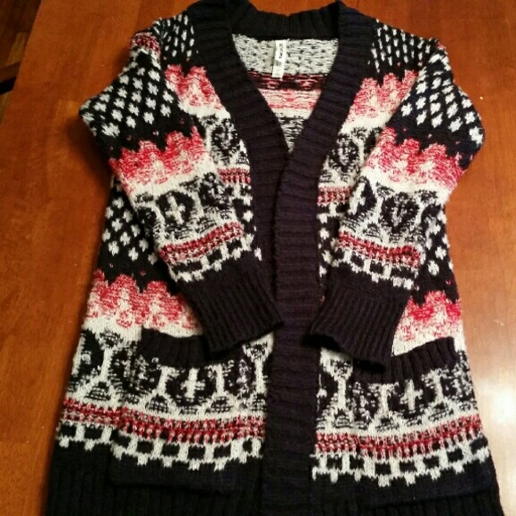 Long Heavy Sweater Open Cardigan