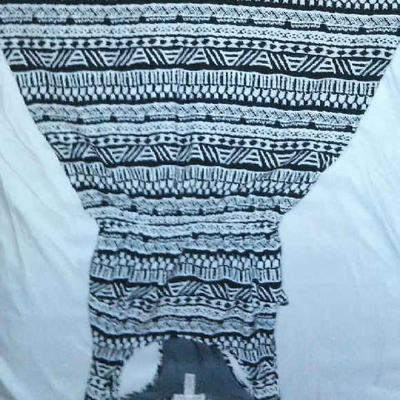 Aztec printed high to low dress