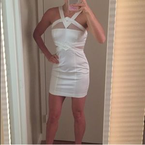 BeBe White cut out dress