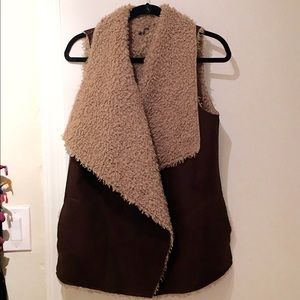 VELVET by Graham and Spencer::Suede Sherpa Vest