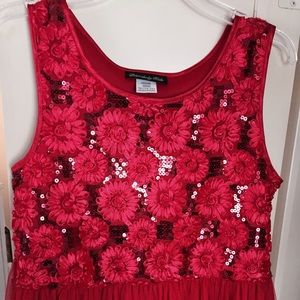 Kids 14/16 red dress with free headband