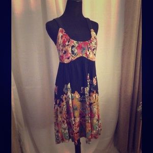 Floral and black dress