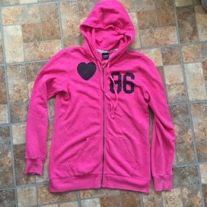 Pink Victoria's Secret zip-up hoodie