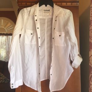 GARAGE white button up
