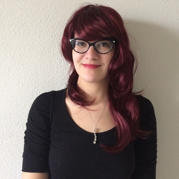 DONATING TODAY! Burgundy Wig