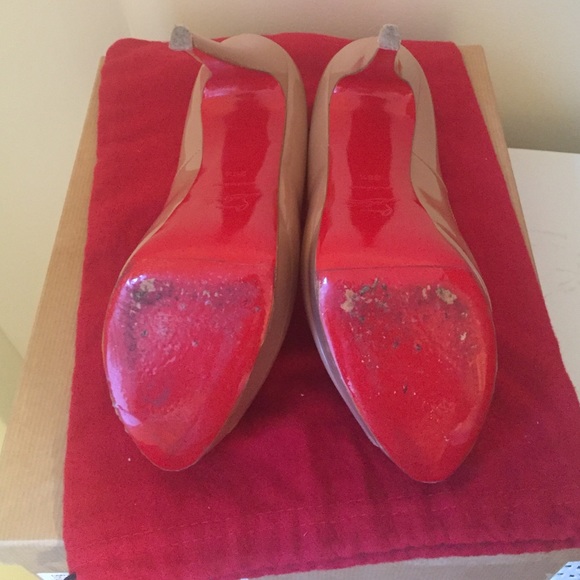 Christian Louboutin Nude Lady Peep 150 - Picture 4 of 4