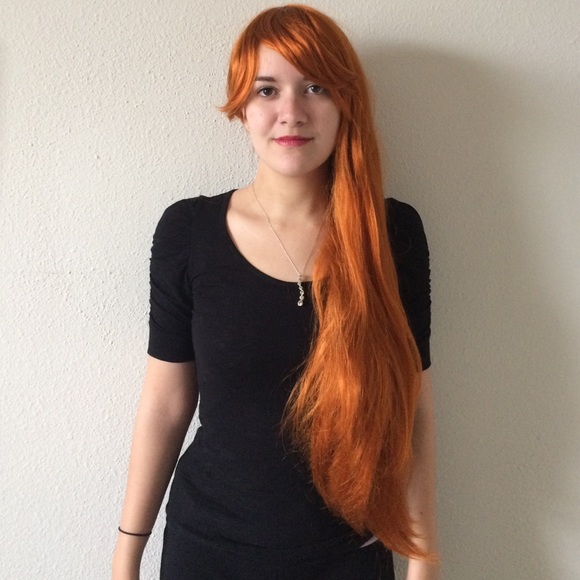 Super Long Orange Wig