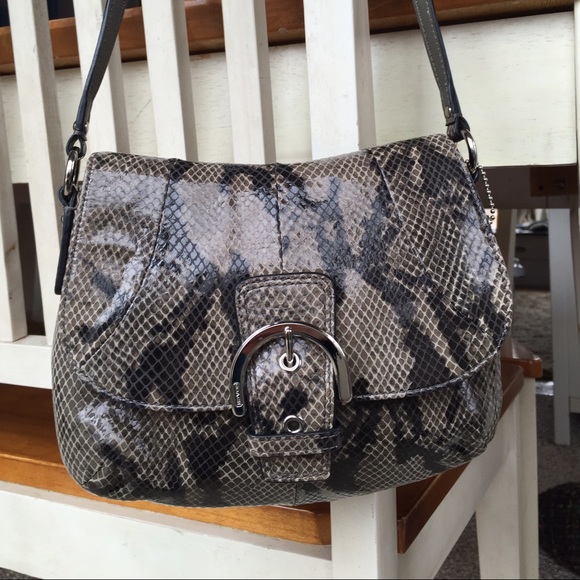 coach snakeskin crossbody bag