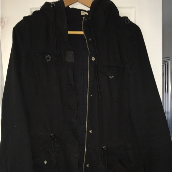 Roxy navy blue jacket with hood