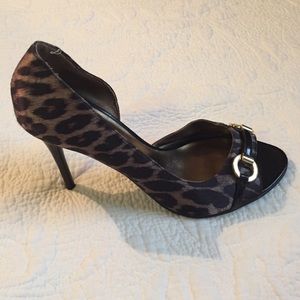 Leopard print high heels
