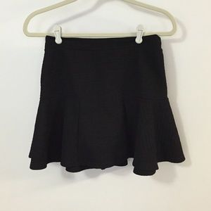 Zara black flared skirt