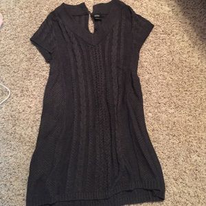 Long gray sweater