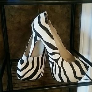 Red Bottom Zebra Print Pumps