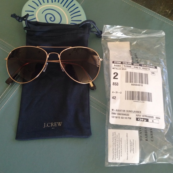 J. Crew Accessories - 👓👓NWT J.Crew Metallic Gold Aviators👓👓