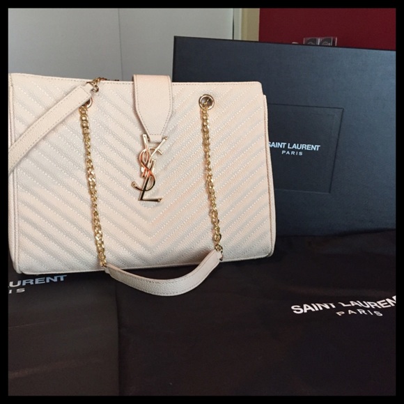 ✳️SOLD✳️🚫 Saint Laurent Cream  Monogram Satchel