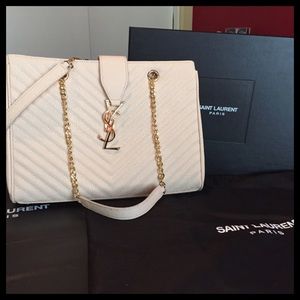 ✳️SOLD✳️🚫 Saint Laurent Cream  Monogram Satchel