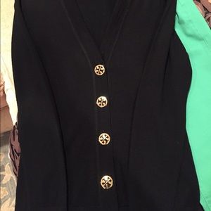 2 Tory Burch cardigans size large (2 colors shown)