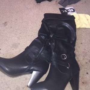 Black Knee High Boots