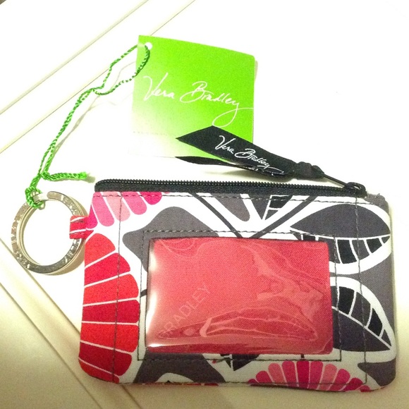 NWT Vera Bradley Zip ID Key Holder Cherry Blossoms