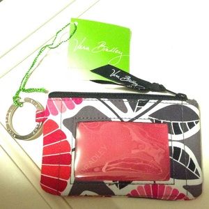 NWT Vera Bradley Zip ID Key Holder Cherry Blossoms