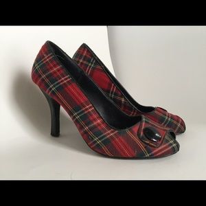 Plaid Chinese Laundry heels 9