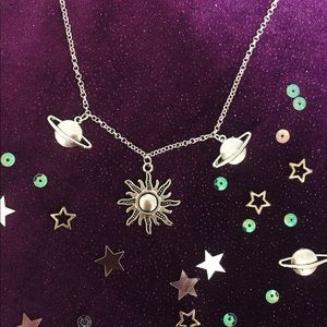 Sun and Saturn Necklace