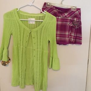 Bundle!!! Justice cardigan and skirt!