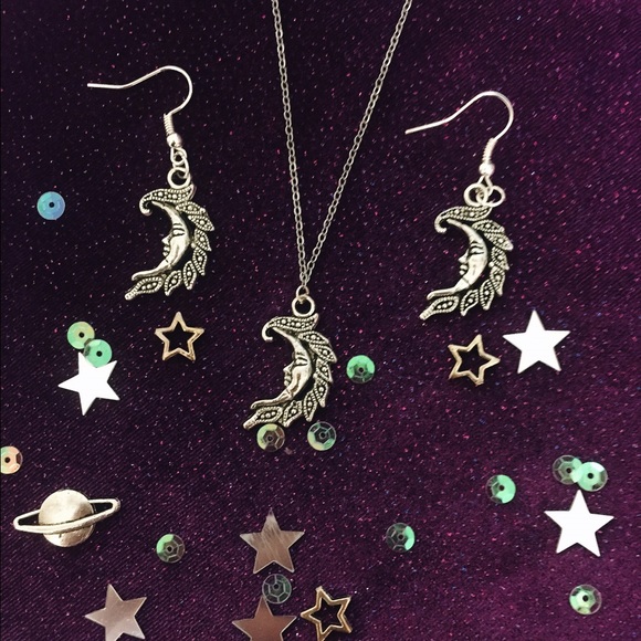 Moon Goddess Earring and Necklace Set