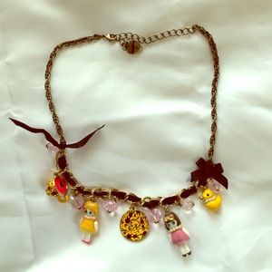 Betsey Johnson tea party charm necklace