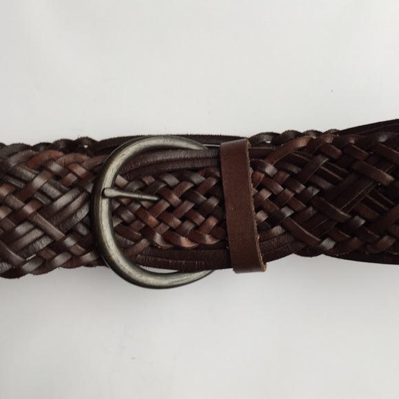 Brown leather belt.