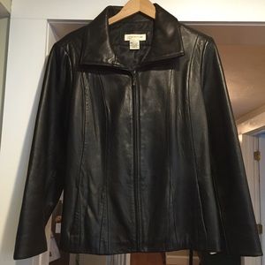 Black leather jacket