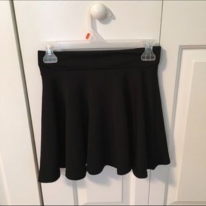 Black mini skirt