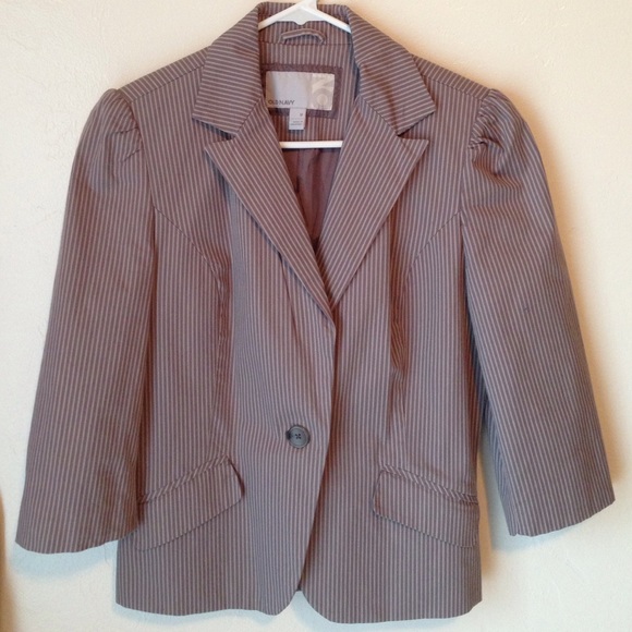 Old Navy women's gray stripe blazer