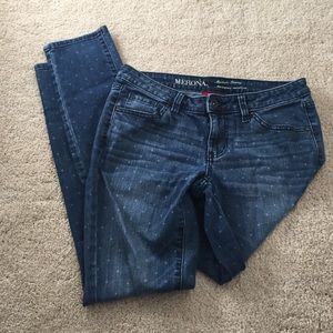 Polka dot skinny jeans!