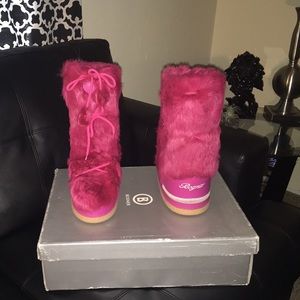 Bogner rabbit fur pink boots! Make an offer!