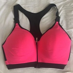 Pink and Black Victoria's Secret Sports Bra