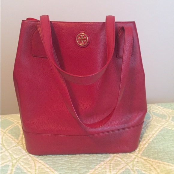 Leather Tory Butch tote