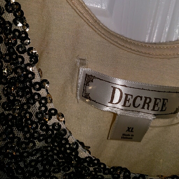 Gold sequin tank top - Picture 4 of 4