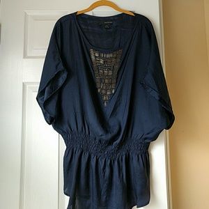 Blue beaded top