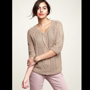 Cable Knit Tan Sweater from Gap Size S