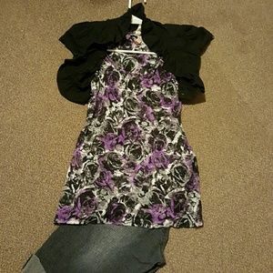 Sheer floral tank top